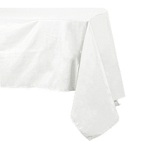 Nappe Rectangle Polyester Blanche 145x240 cm