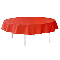 Nappe Ronde en Tissu Intissé opaque 240cm Rouge