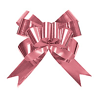 Gros Noeud Automatique à Tirer Métallisé Rose Gold x2