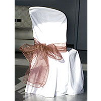 Noeud de Chaise en Organza Mariage Chocolat