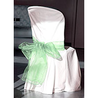 Noeuds de Chaise en Organdi Vert Jade x2