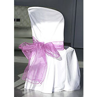 Noeud Chaise Organza Mariage Vieux Rose