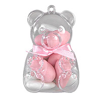 Nounours Pvc Contenant Dragées Bapteme