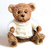 Tirelire Ours Brun Céramique 17cm Baptême