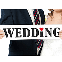 Plaque Rectangulaire Voiture ou Photobooth Wedding