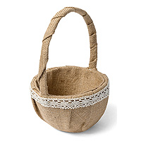 Panier Pétales Jute et Dentelle
