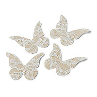 Papillons Jute et Dentelle Décoration Table