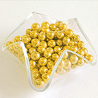 Sachet de 100 g de Billes Dragées Perles Chocolat Or