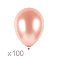 100 Petits Ballons Baudruche Latex Rose Gold Discount