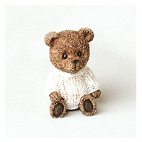 Ourson Brun Réaliste Céramique 4cm à Poser ou Coller