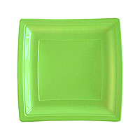 Petites Assiettes Carrées Luxe Vert Anis