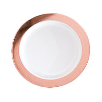 Petites Assiettes Lavable Réutilisable Ronde Rose Gold Fetes