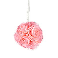Boule Roses Rose Artificielle Déco Luxe
