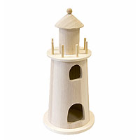 Phare de Décoration en Bois Brut