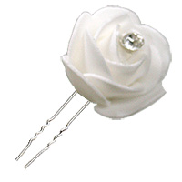 Pic Epingle Cheveux Chignon Fleur Mousse Velours