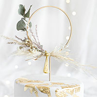 Cake Topper Rond en Bois à Personnaliser