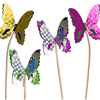 Pics Papillons Métallisés pour Cocktail x100