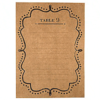 Plan de Table Kraft
