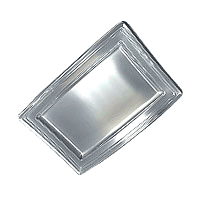 Plateau Argenté PVC Rigide Luxe 27x19cm