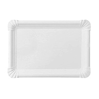 5 Plateaux Carton Blanc Traiteur 24 x 34 cm