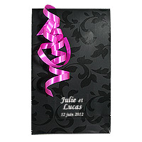 Pochette Cadeau Noire Vernie Arabesque pas cher