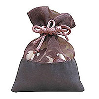 Sac Pochon Organza Satin Luxe Chocolat Contenant