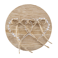 Porte Alliances Mariage Naturel Rond Plat Original