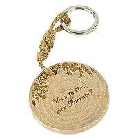 Porte Clef Cadeau Original Veux-tu être mon Parrain en Bois