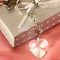 Porte Clef Coeur Cristal Cadeau Invité Mariage