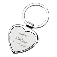 Porte-Clef Coeur Métal Prénoms