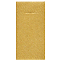 Serviettes Porte Couverts Airlaid En Tissu Luxe 40x40 Doré x12