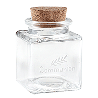 Pot Verre Carré Communion Contenant Dragées