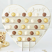 Présentoir Coeur en Carton pour Chocolat ou Dragées 