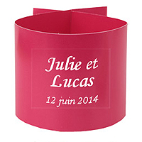 6 Ronds de Serviette Unis Fuchsia