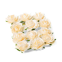 Bouquet Petites Roses Papier Ivoire