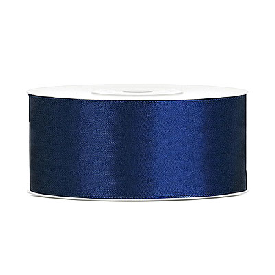 Ruban Satin Bleu Marine 25mm x 25m