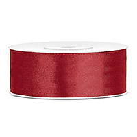 Ruban Satin Bordeaux Moyenne Largeur Décoration Mariage
