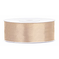 Ruban Satin Beige Taupe Décoration Mariage Moyenne Largeur