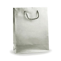 Sac Cordelette Gris Argent 19 x 27 cm