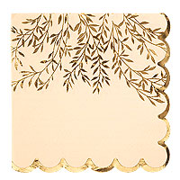 Serviette Papier Jolis Brins Blush et Or