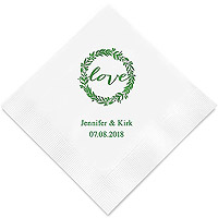 Serviette Repas Prénoms Personnalisée Couronne Love