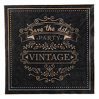 Serviettes de Table Vintage Save the Date