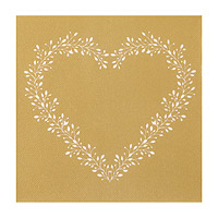 Serviettes Airlaid Or Coeur