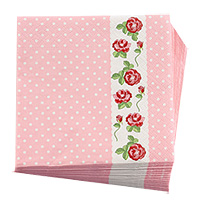 Serviettes Cocktail Vintage Liberty Rose