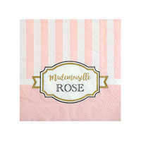 Serviettes Papier Baby Shower Rose