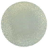 Dessous d'Assiette Rond Vert Sauge et Doré x6