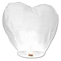 La Lanterne Volante Coeur - Heart Sky Lantern Blanc