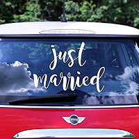 Voiture Just Married signe, autocollant voiture Just Married, mariage  Decor, sticker lune de miel, jeunes mariés cadeau, sticker mariage, mariée  sticker AD0001 -  France