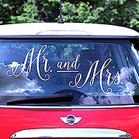 Sticker Autocollant Lettre Mr and Mrs