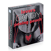 String Homme Bonbon Noir et Rouge Lovers